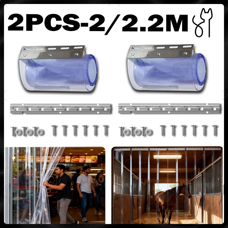 2PCS คุณภาพดีที่สุด PVC Strip ม่านพลาสติก PVC ใส Urtain Strip ม่านประตูพลาสติกผ้าม่านสําหรับตู้แช่แข