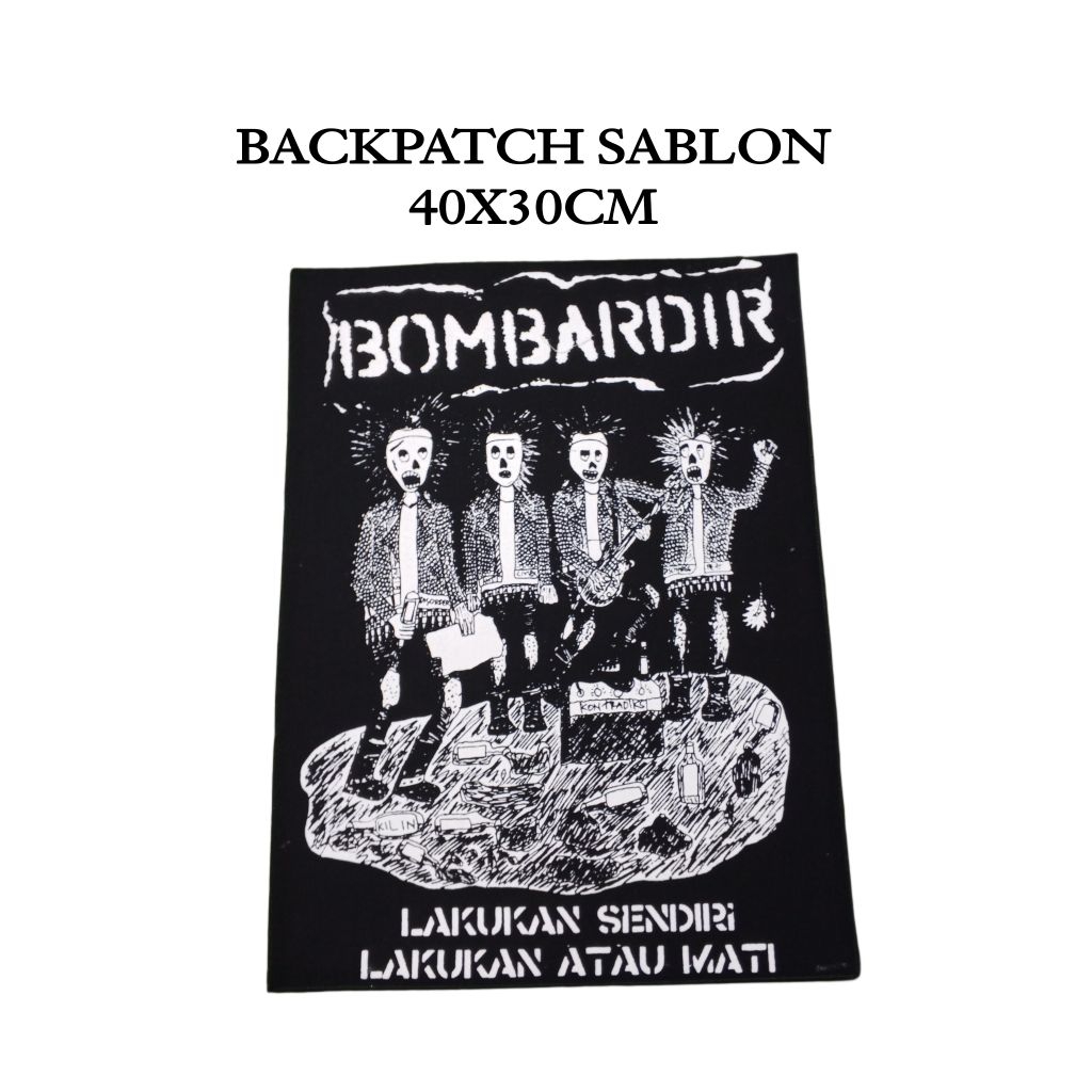 BOMBARDIR 2 SCREEN PRINTING BACKPATCH/QUALITY SCREEN PRINTING PATCH
