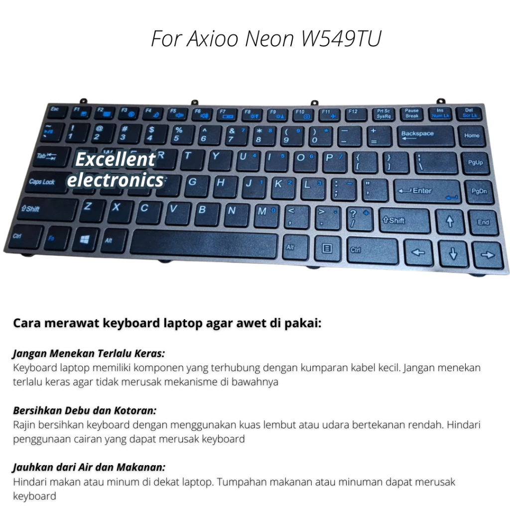 คีย์บอร์ด Axioo RNT/TNW/TNU/Neon RNT/Neon TNW/Neon TNU thumbnail 6