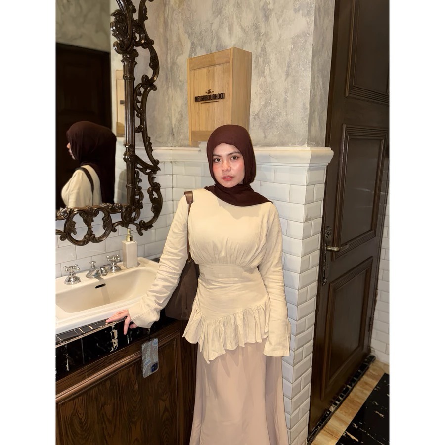 KATUN RX FASHION - AISHA ELECTRISTCONE COTTON BLOUSE -NP