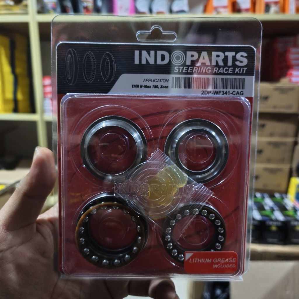Indoparts 2DP-WF341-CAG คอพวงมาลัยสําหรับ Yamaha NMAX, Aerox 155, Lexi, Xeon, Fino F1 125 รถจักรยานย