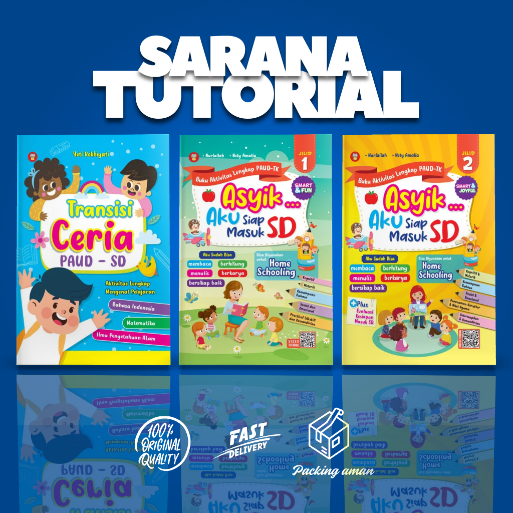 หนังสือแพ็คเกจการเตรียมโรงเรียนประถมศึกษา: การเปลี่ยนความน่าเบื่อ PAUD–SD & Fun I พร้อมเข้าโรงเรียนป