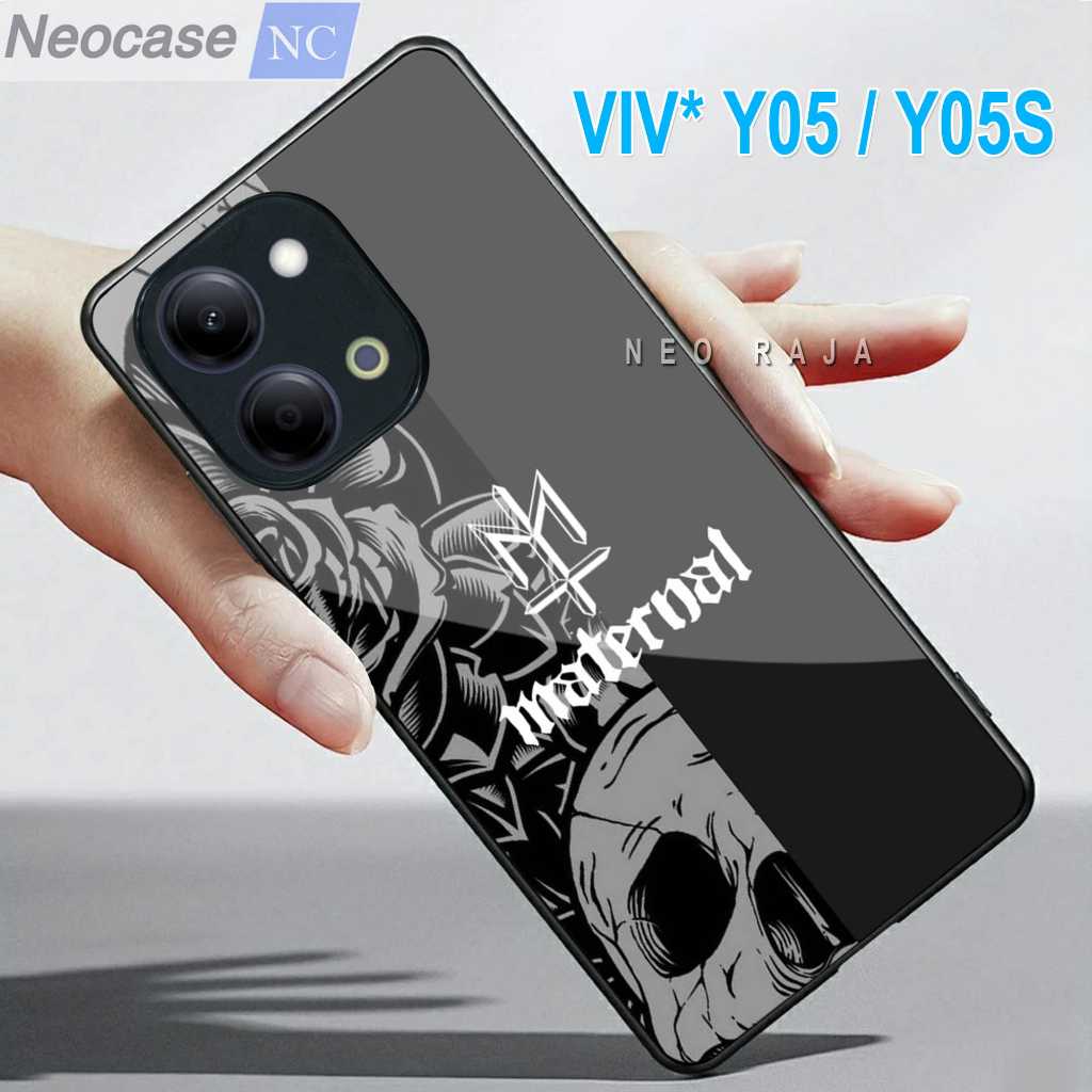 SoftCase Glass Kaca VIVO Y05 / Y05S - Casing HP VIVO Y05 / Y05S Case HP Y05 - N214