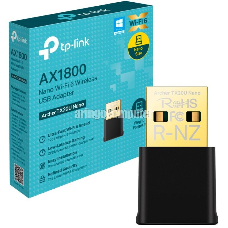 เครือข่าย (อุปกรณ์) TPLink DualBand WiFi Adapter ARCHER TX20U AX1800 Nano
