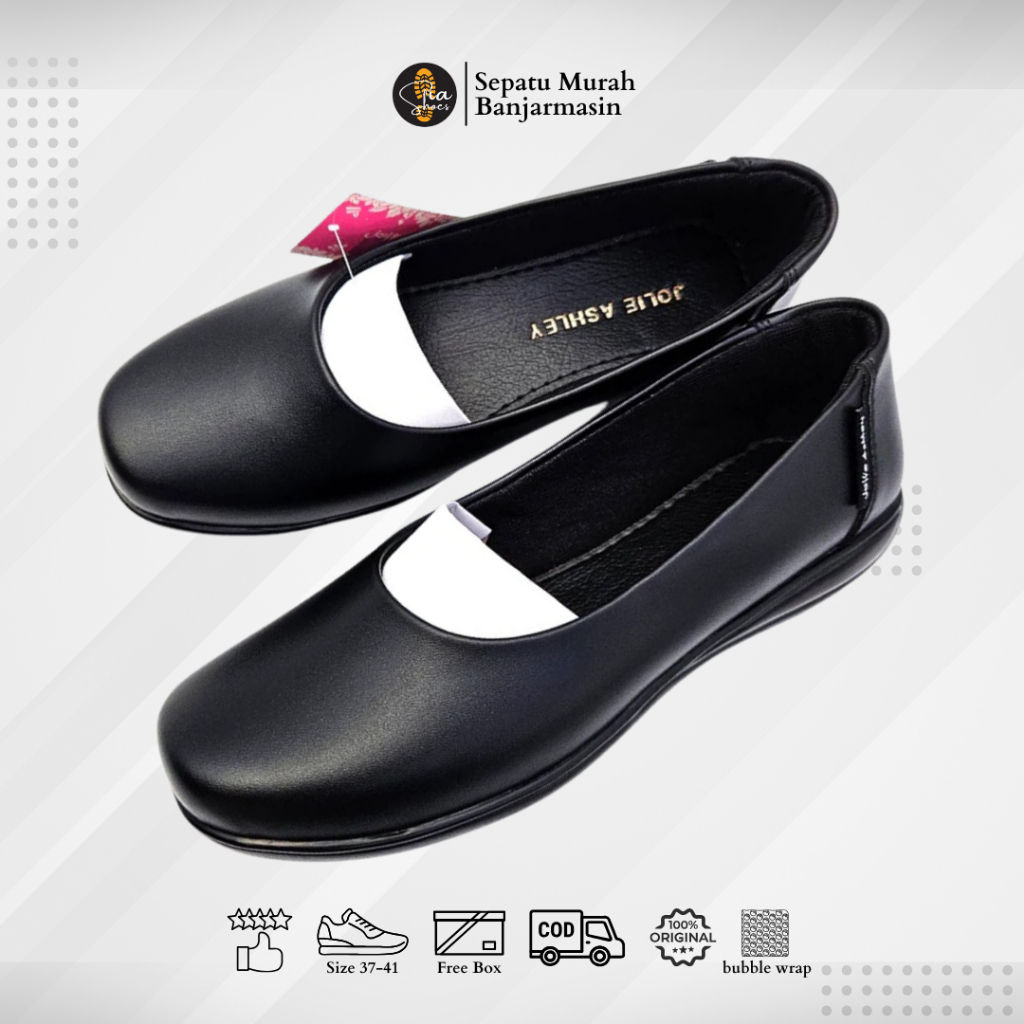 PINTEFEL JOLIE ASHLEY CAMILA / SLIP ON PANTEL SHOES / รองเท้าทํางานผู้หญิงสีดํา WEdges อย่างเป็นทางก
