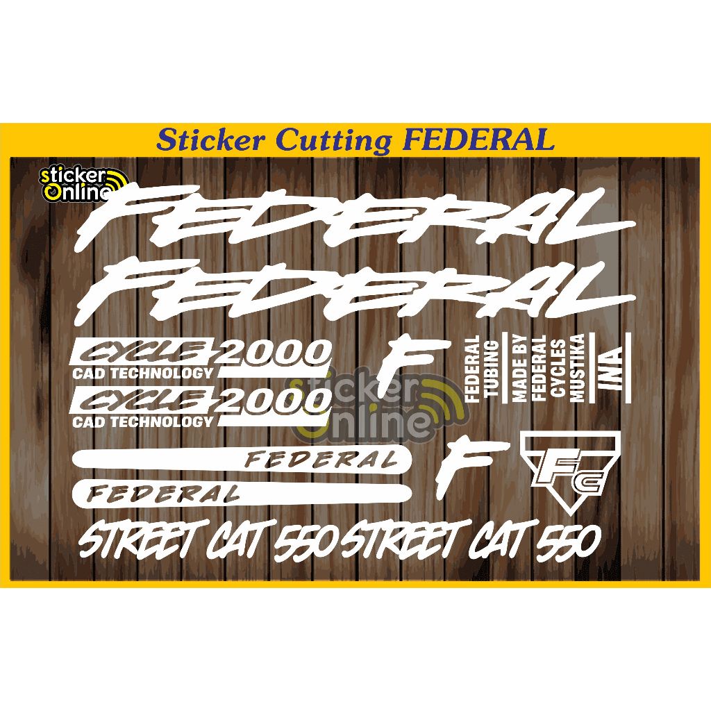 Federal street cat 550 สติ๊กเกอร์ตัด สติ๊กเกอร์จักรยาน federal