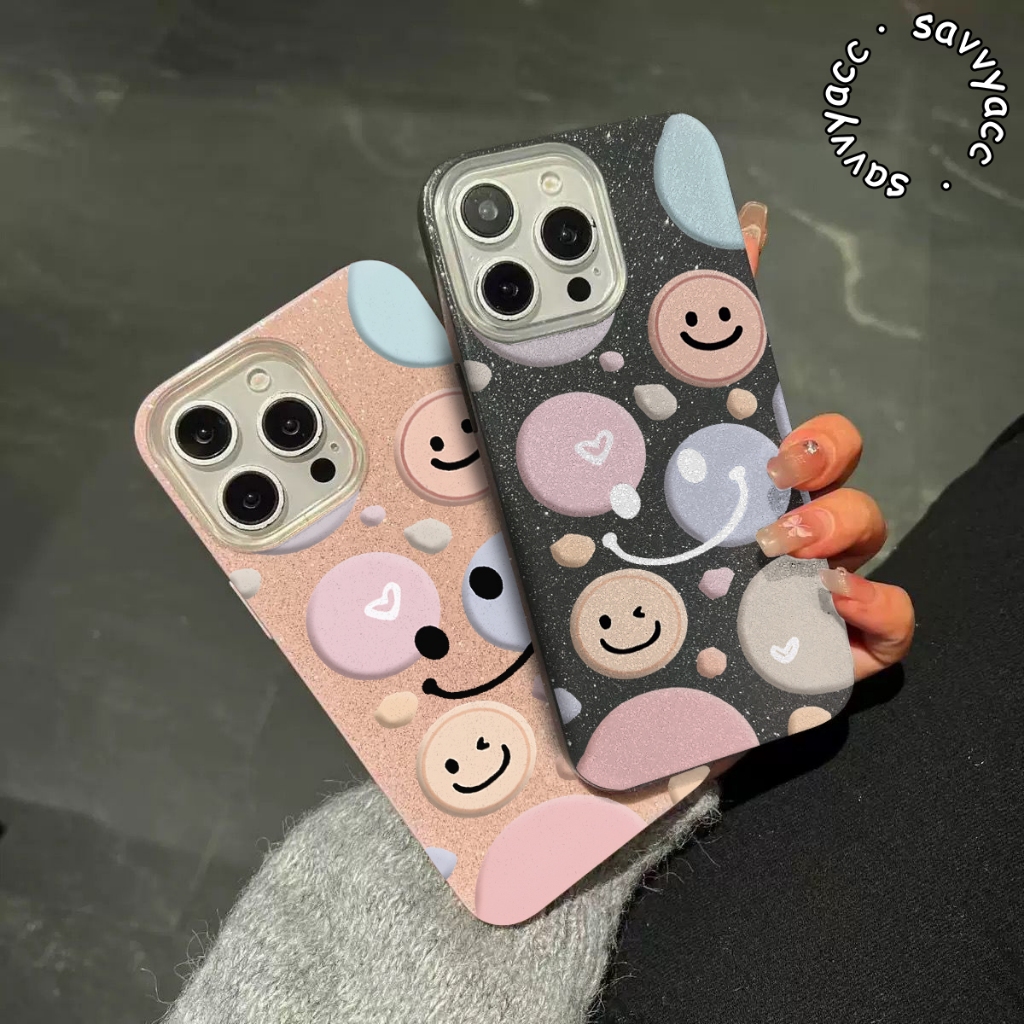 GLITTER BLINK STARDUST กรณี HAPPY KEEP SMILE สําหรับ INFINIX SMART 5 8 9 10 + HOT 9 10 11 PLAY 12i 2