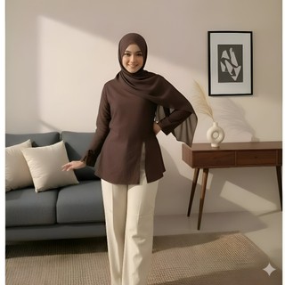 Blouse Atasan Wanita Terbaru - Atasan Wanita Muslim Korea Style - Blouse Wanita