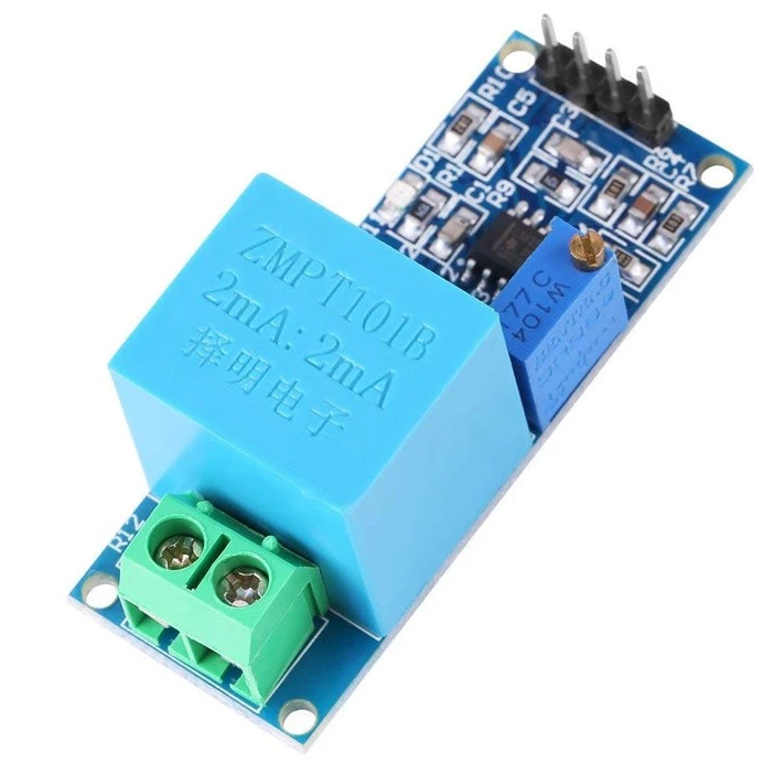 เซ็นเซอร์แรงดันไฟฟ้า AC เฟสเดียว ZMPT101B โมดูลหม้อแปลงสําหรับ Arduino
