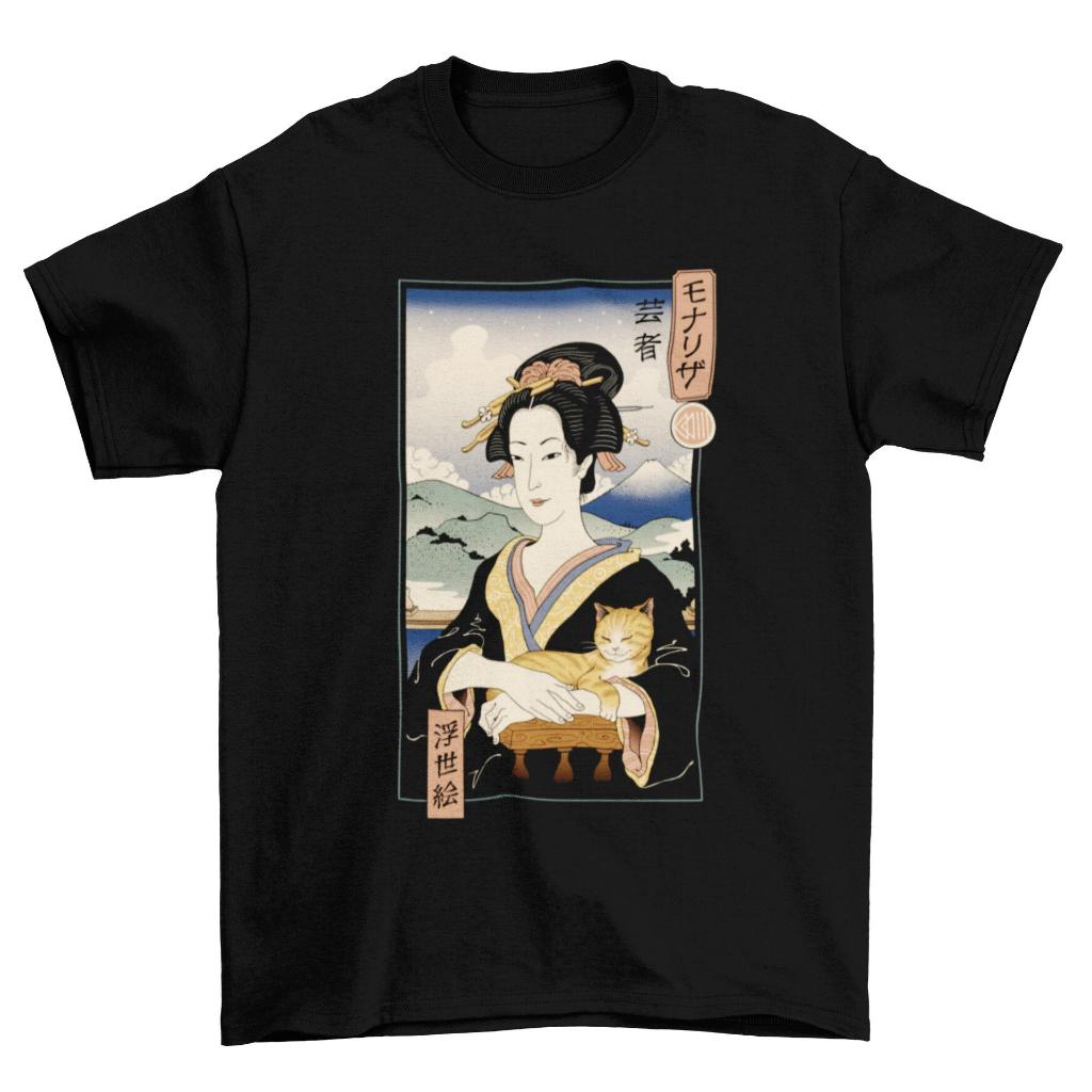 Tomoshinc เสื้อยืด Unisex - Monalisa Ukiyo-e