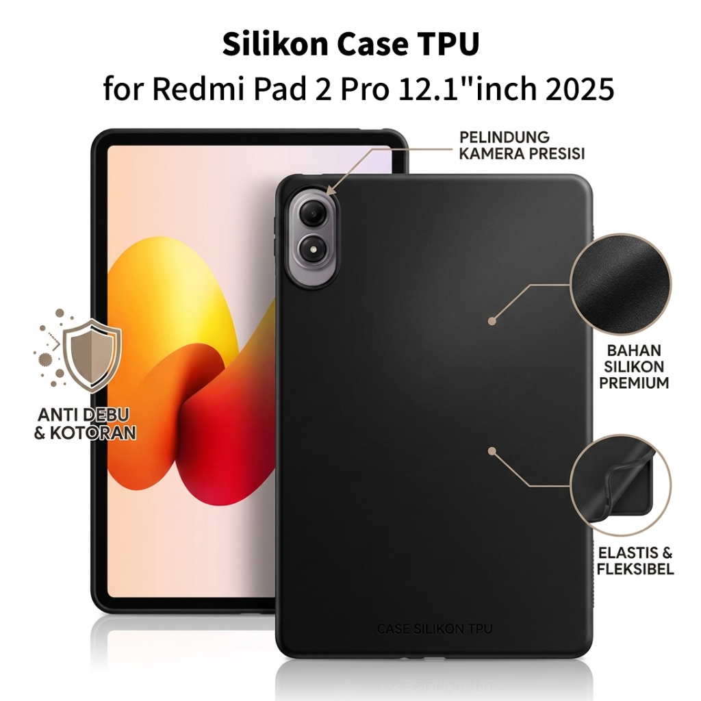ซิลิโคน Redmi Pad 2 Pro 12.1 "นิ้ว 2025 TPU \ ซิลิโคน redmi pad 2 pro \ softcase redmi pad 2 pro \ c