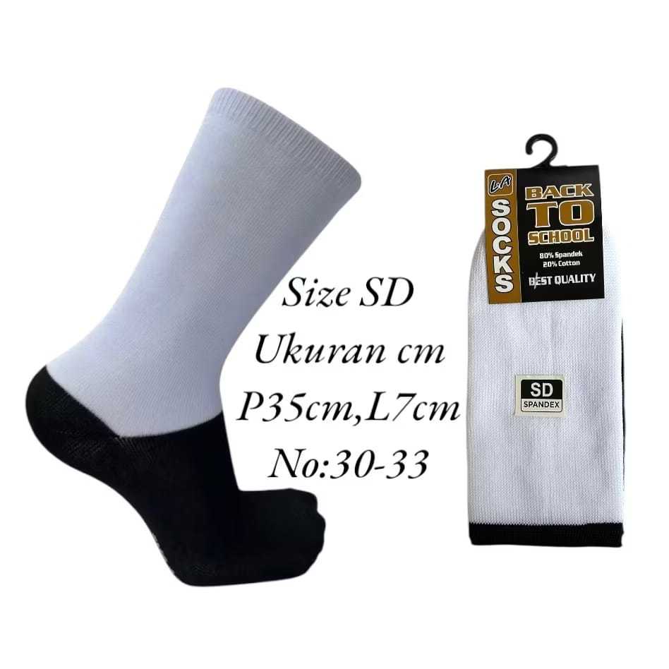 ราคา 3 ชิ้นถุงเท้า SCHOOL สีดําและสีขาวสําหรับองค์ประกอบ, MIDDLE, และสูง SCHOOL