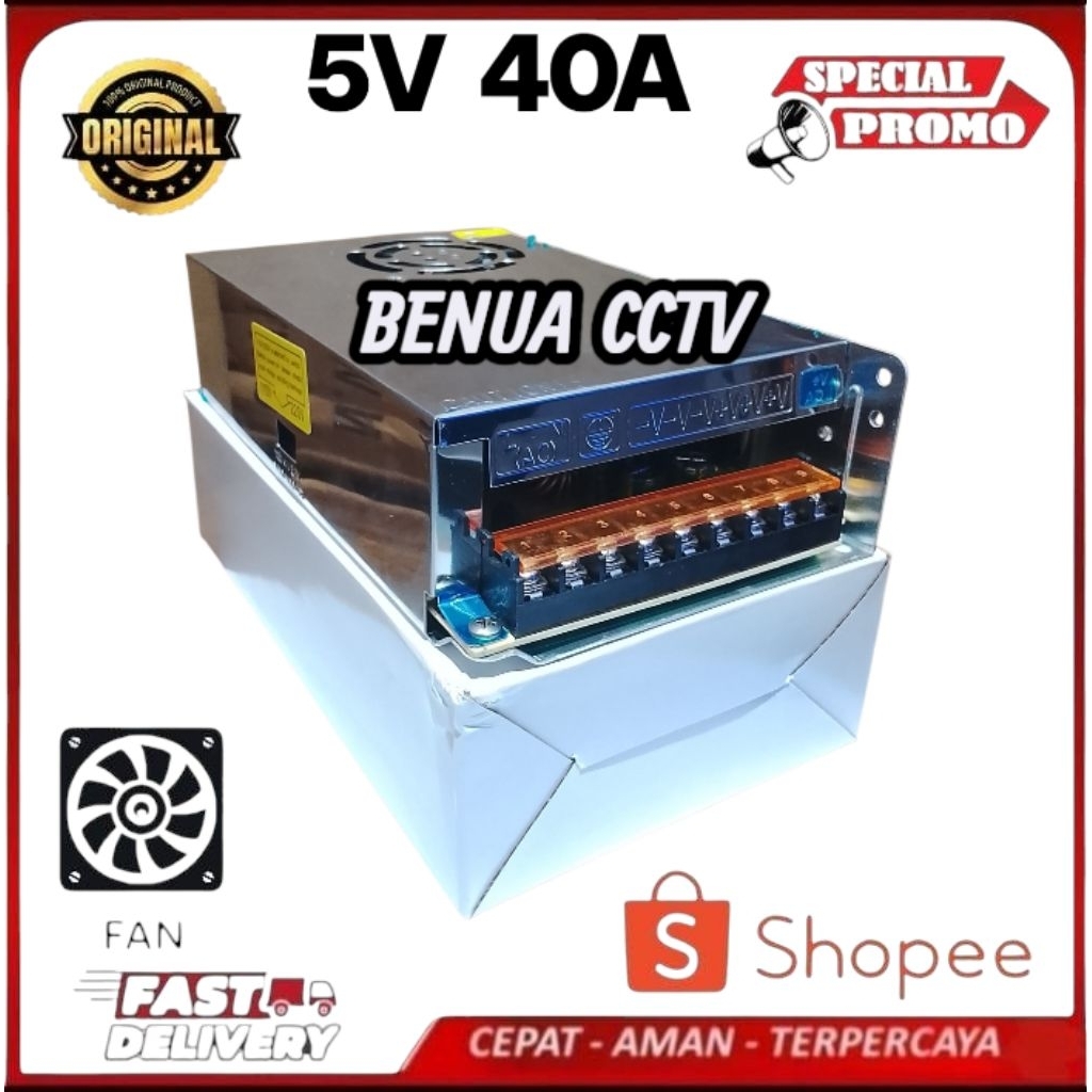 5V 40A Power Supply Transformer Adapter 40A 5V ที่ดีที่สุด Pure PSU แผงโมดูล LED / ข้อความวิ่ง