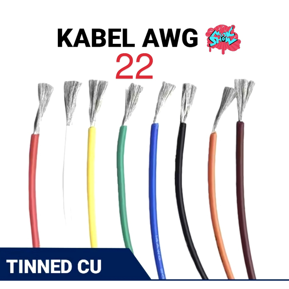AWG อุณหภูมิสูง 22AWG สายเกลียว