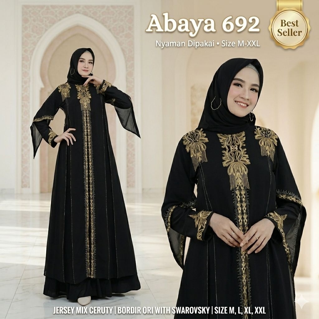 Gamis Abaya ตุรกี Hawa 692 Maxy ชุดสําหรับผู้หญิงมุสลิม