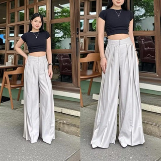 New Lavie Pants - BOS FASHION ID Culote Palazzo Highwaist Celana Panjang Wanita Celana Kantor Formal Casual Trendy