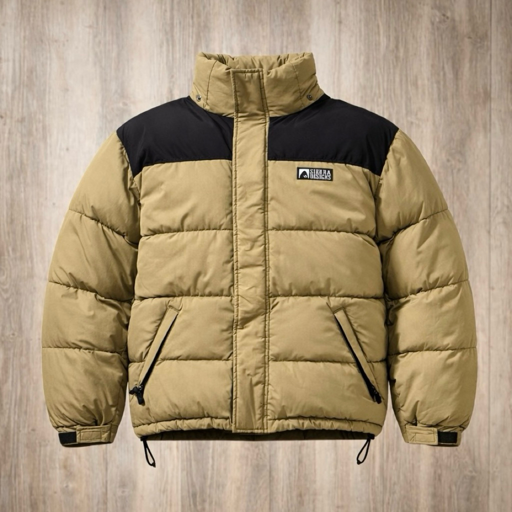 Sierra Design Down Jacket Outdoor สีน้ําตาล/ดํา Original