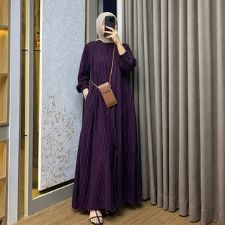 MAYZA DRESS RAYON TANGAN KERUT