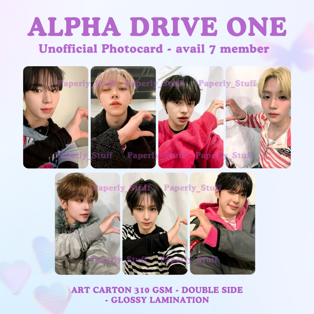 UNNOFICIAL Photocard Alpha Drive One / ALD1 EUPHORIA BENEFIT LUCKY DRAW QQMUSIC CHONGQING POP UP