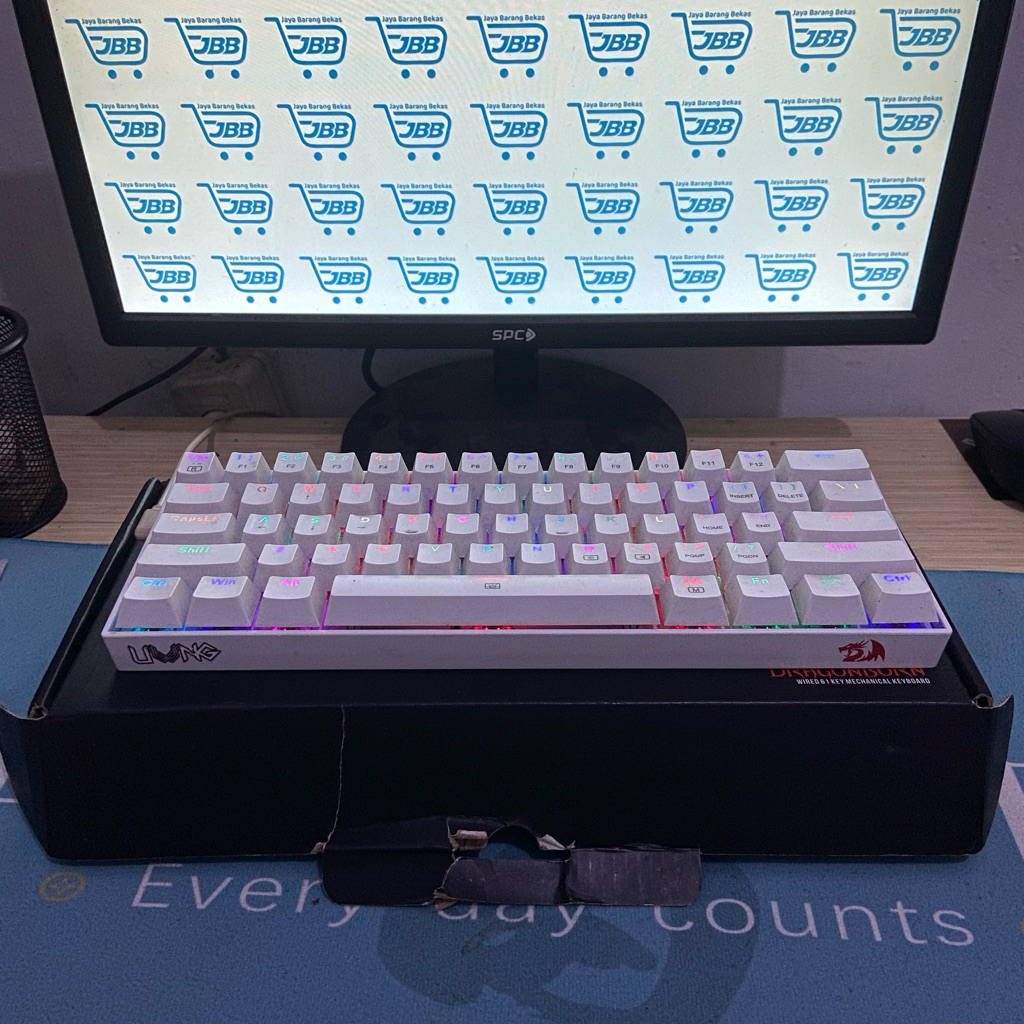 REDRAGON Reddragon Mechanical Gaming Keyboard RGB DRAGONBORN WHITE - K630W-RGB