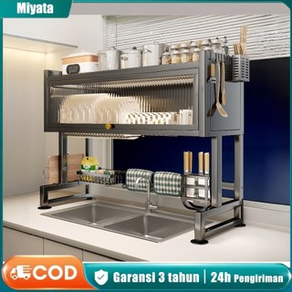 Piring Tertutup Rak Piring Wastafel With Cover Stainless Steel Rak Dapur Rak Piring Gantung Cuci Piring Wastafel