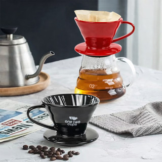 One Two Cups V60 Coffee Dripper Alat Seduh Kopi Manual Keramik 1-2 Cups