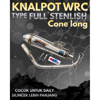 KNALPOT RACING WRC CONE LONG FULL STENLISH VARIO, NMAX, PCX, AEROX
