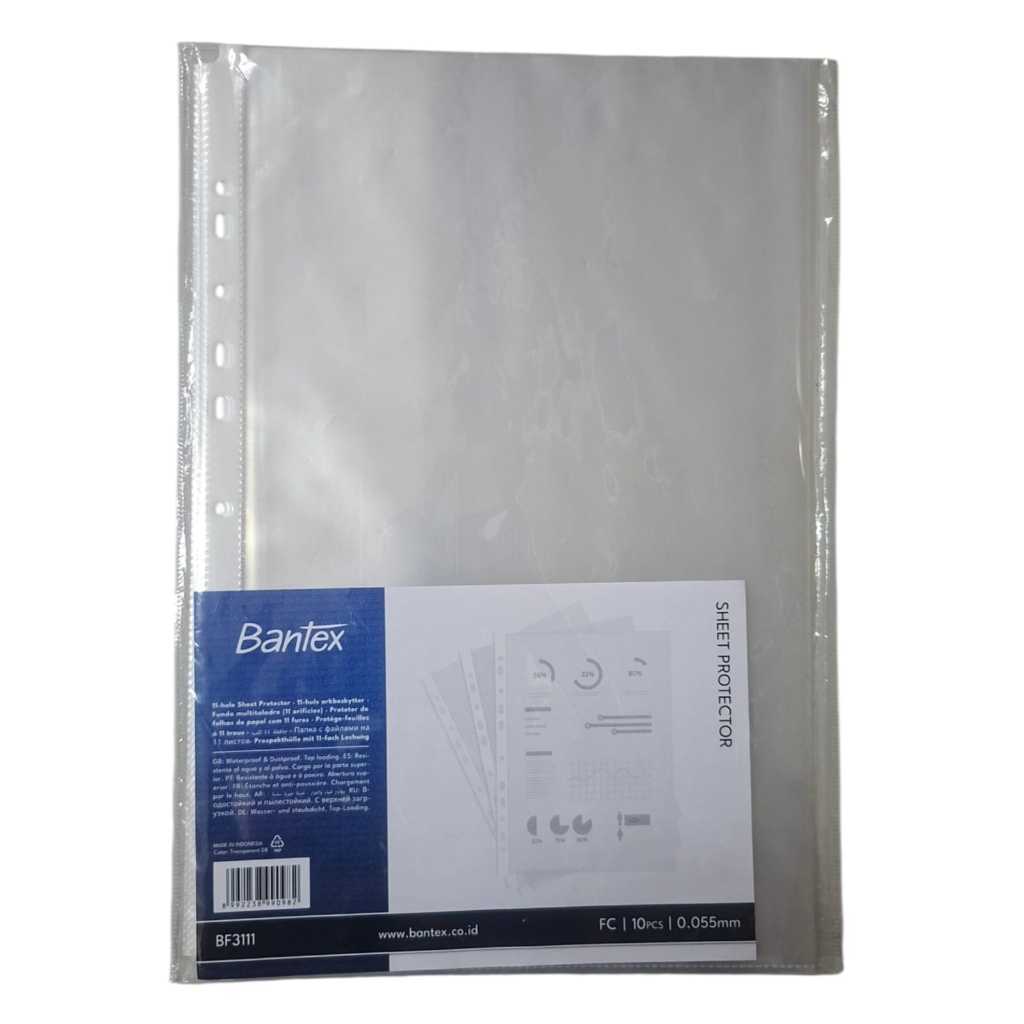 PP Pocket / Sheet Protector Bantex BF3111 Folio Size - แพ็คละ 10 ชิ้น