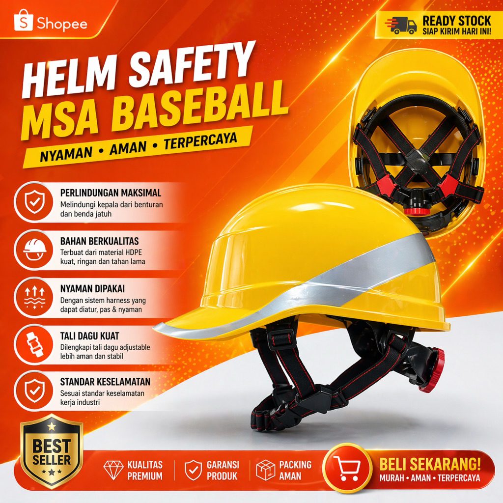 MSA Baseball ABS Helmet / MSA Blue Safety Helmet Inner Fastrack