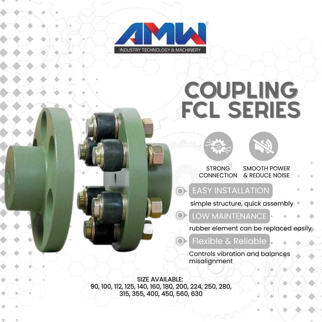 AMW FCL 125 ข้อต่อแบบยืดหยุ่น FCL125 เกียร์ไดนาโม การมีเพศสัมพันธ์
