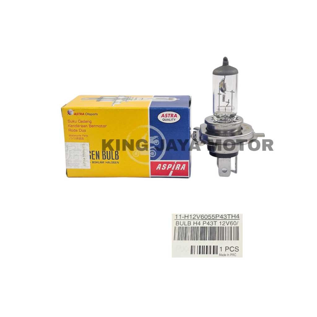 HALOGEN HEADLIGHT หลอดไฟสําหรับ HONDA CB 150R, CBR 150R, CBR 250R ORIGINAL ASPIRA 11-H12V6055P43TH4