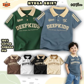 Baju Kaos Kerah Polo Combinasi Anak Laki Laki Bahan Cotton Combed 24s Usia 1 2 3 4 5 6 7 8 9 10 11 12 Tahun | Kaos Hyuga