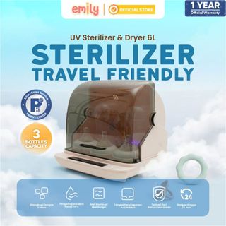 Emily UV Sterillizer & Dryer 6L 60W Low Watt / Sterillizer Botol Bayi / Pengering Alat Bayi
