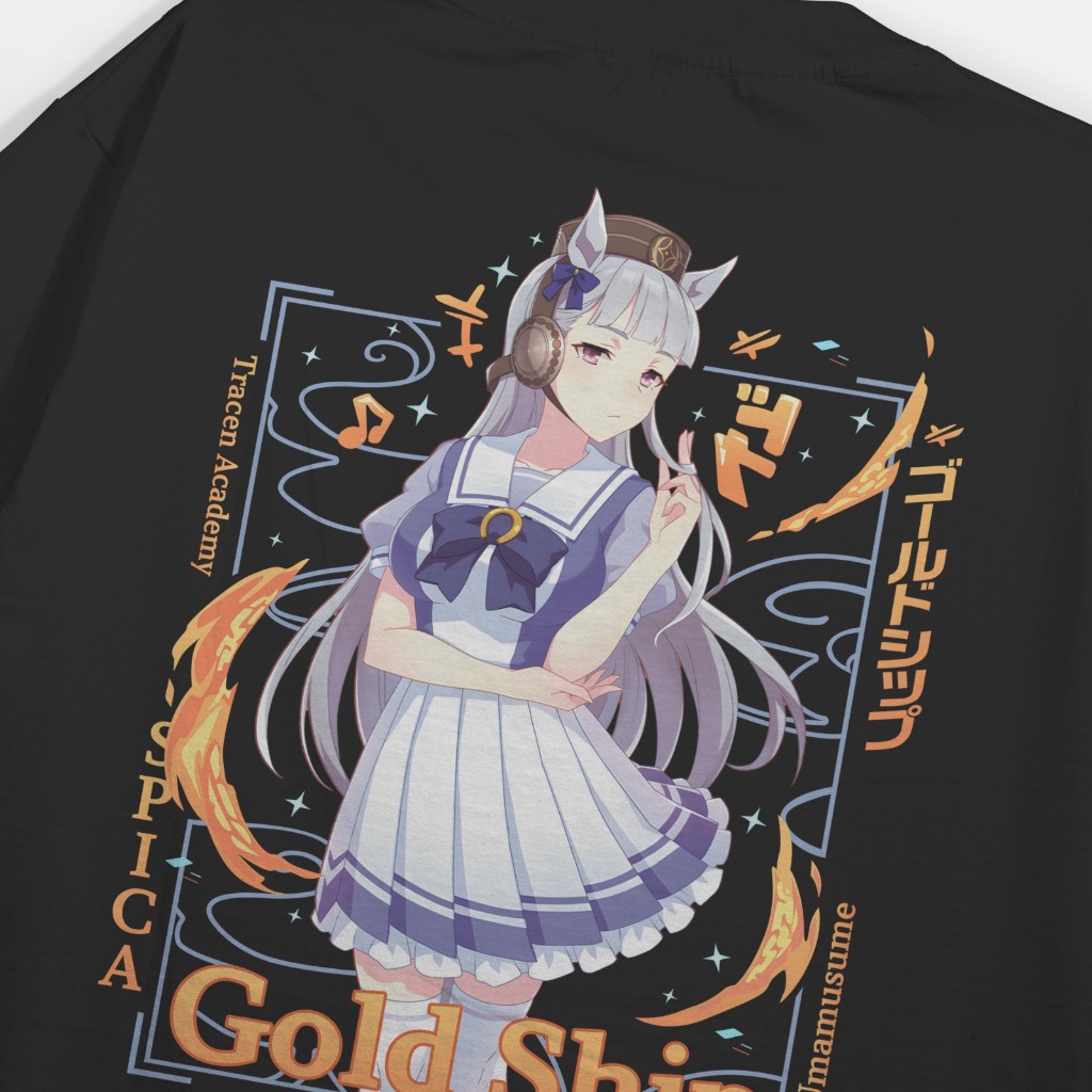 Heavyweight Gold Ship Uma Musume 230 GSM Tshirt: Gold Ship Cotton 20s เสื้อยืด