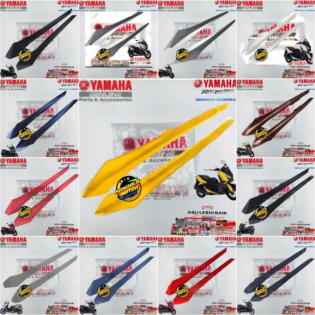 ฝาครอบด้านข้าง MOLE BOTTOM DECK LOWER WING XMAX X MAX RIGHT ซ้าย B74-F171L-00 B74-F171M-00 เดิม YAMA