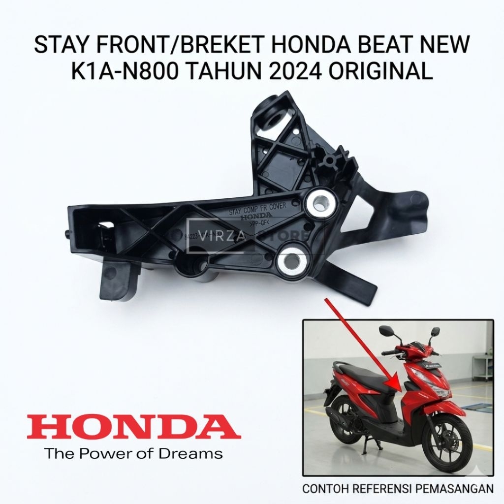 STAY FRONT/BACKET HONDA BEAT NEW K1A-N800 YEAR 2024 ต้นฉบับ