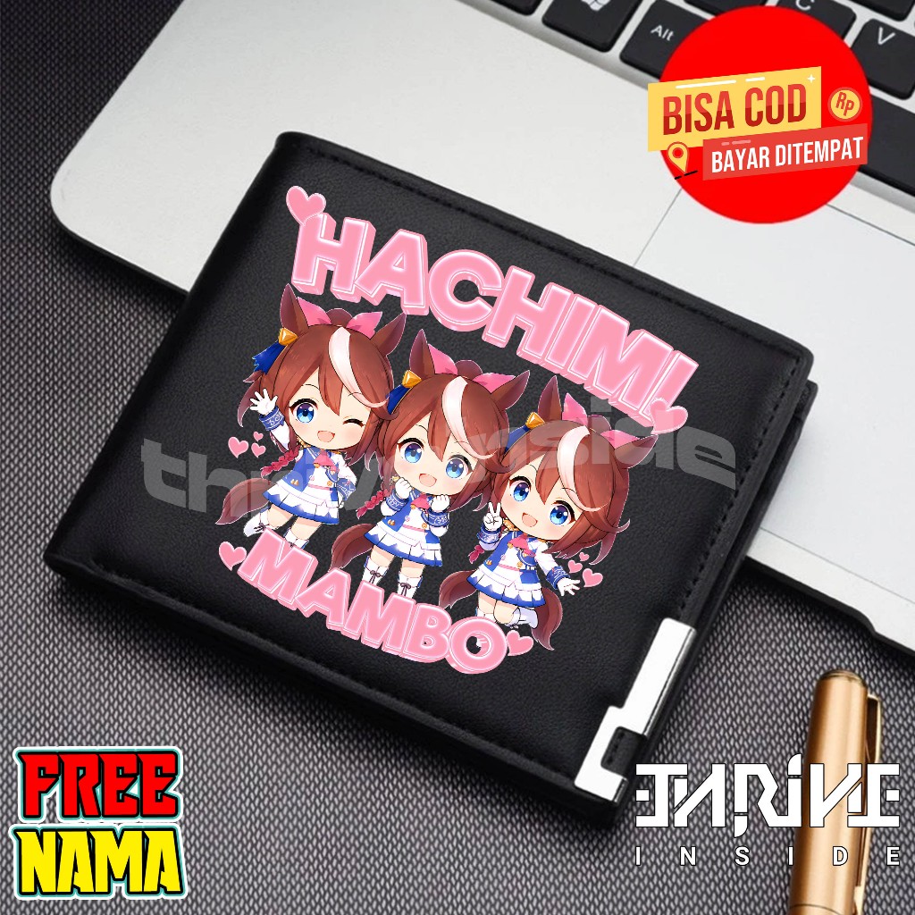 ฟรี NAME กระเป๋าสตางค์พับสําหรับเด็กและผู้ใหญ่พร้อมโลโก้ Hachimi Mambo Chibi, น่ารัก Meme / กระเป๋าส