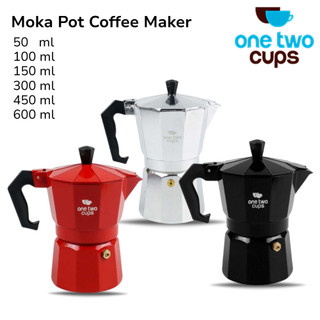 One Two Cups Moka Pot Teko Kopi Espresso Coffee Maker Stovetop - MX001 - COD