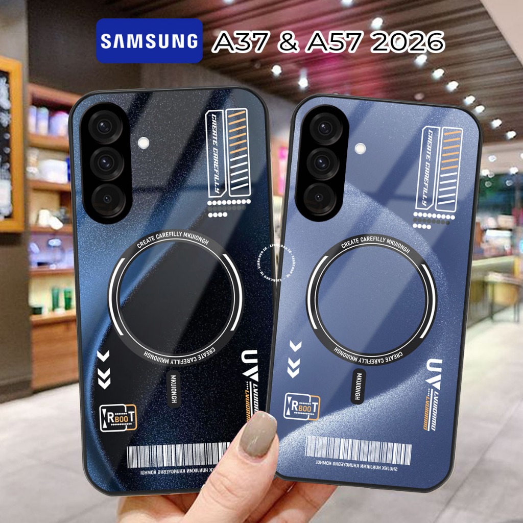 HP Samsung A37 2026 Glass Softcase Samsung A57 ล่าสุดกล้องเคสโทรศัพท์ป้องกัน [LL55] Samsung A57 2026