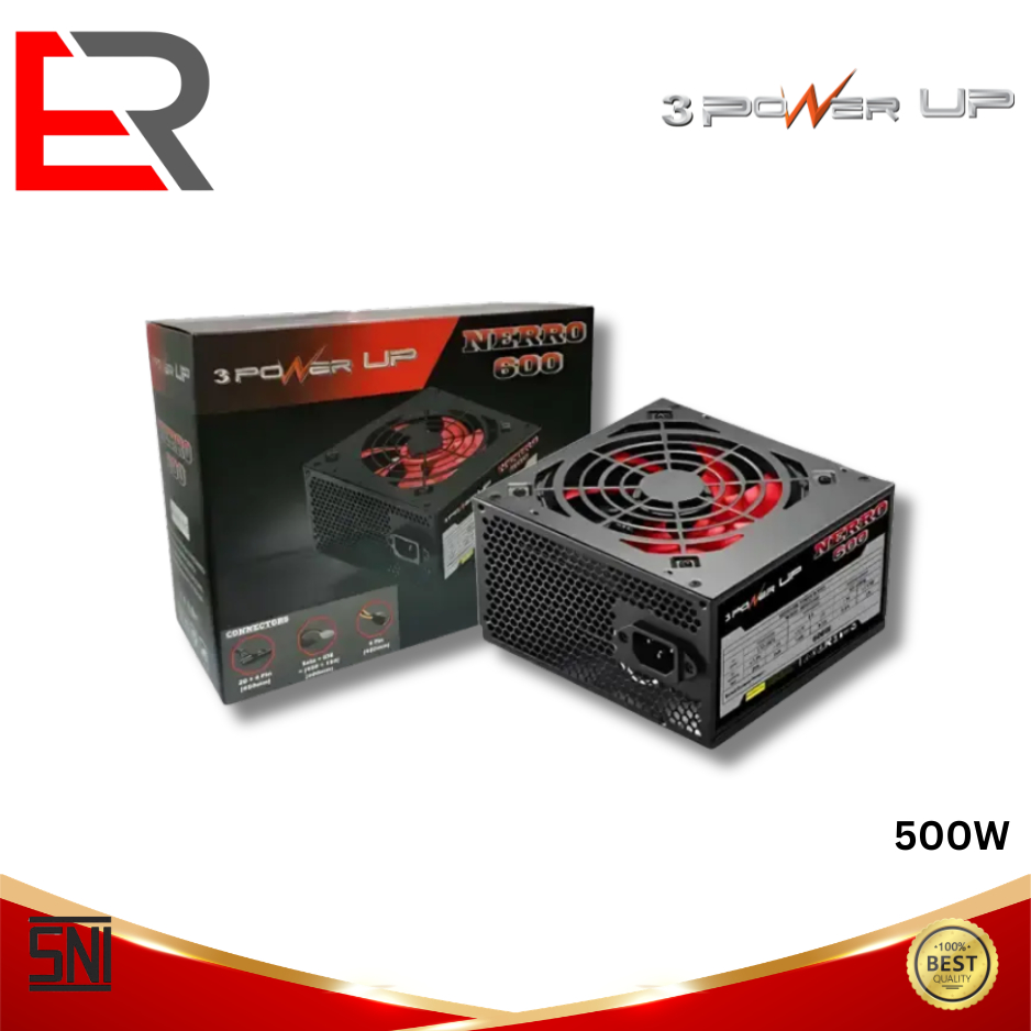 Nerro 600 500W PSU คอมพิวเตอร์พาวเวอร์ซัพพลาย Stable ประหยัดพลังงาน