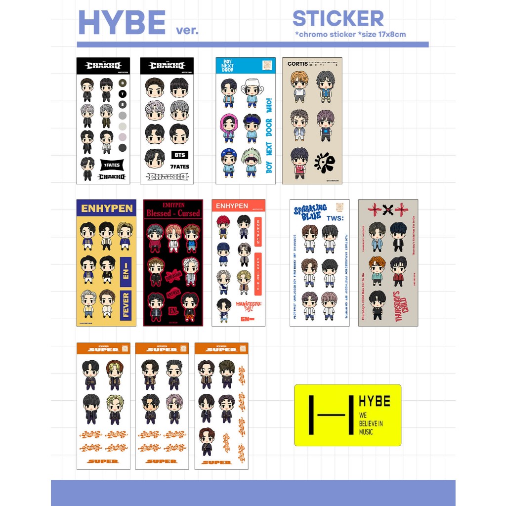 สติ๊กเกอร์ KPOPM GROUP (CORTIS, LNGSHOT, BTS, BABYMONSTER, AESPA, ENHYPEN, TWS, PLAVE, NCT, STRAY KI