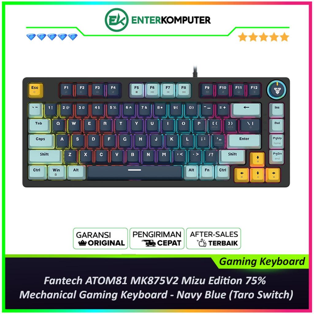 Fantech ATOM81 MK875V2 Mizu Edition 75% Mechanical Gaming Keyboard - สีกรมท่า (Taro Switch)
