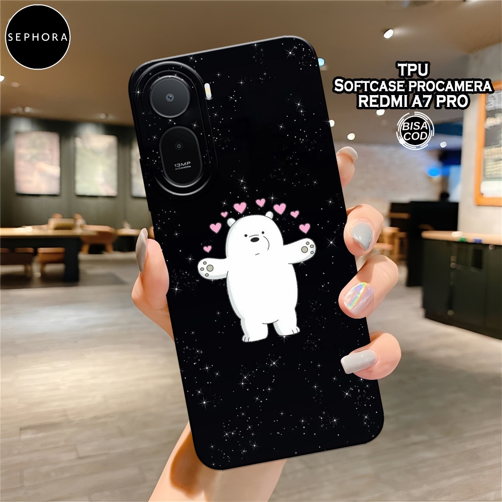 เคส HP ล่าสุด Redmi A7 Pro 2026 - เคสแฟชั่น Bear - Softcase Redmi A7 Pro 2026 - เคสกล้อง Pro - เคส R