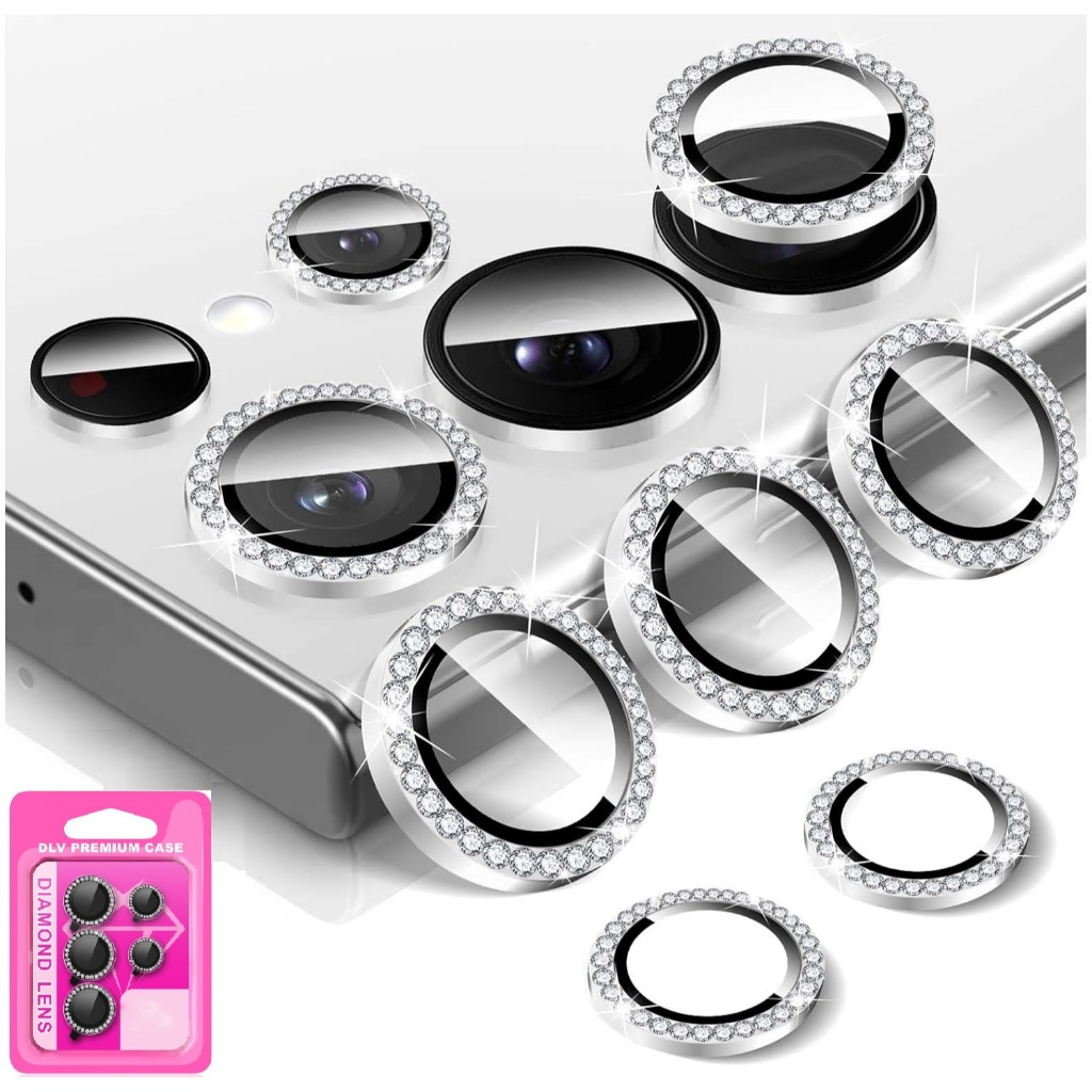 1 ชุด 3D SILVER DIAMOND กล้อง RING SAMSUNG S25 / S25FE / S25+ / S25ULTRA / S24 Plus S24 Ultra S23 FE