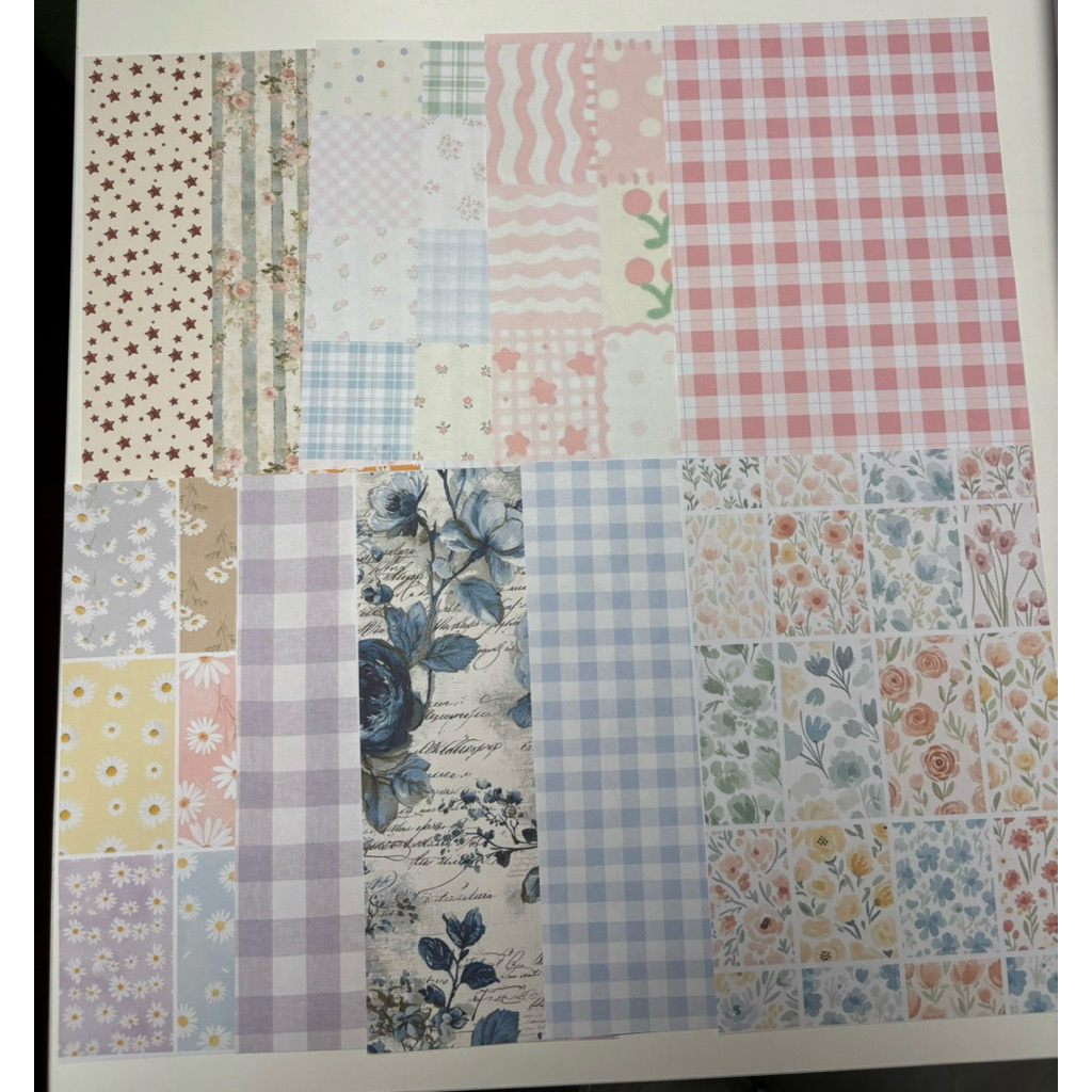 A5 40 ชิ้น PATTERN กระดาษ JOURNAL SCRAFTBOOK DECO PAPER JOURNAL DECORTATIONS