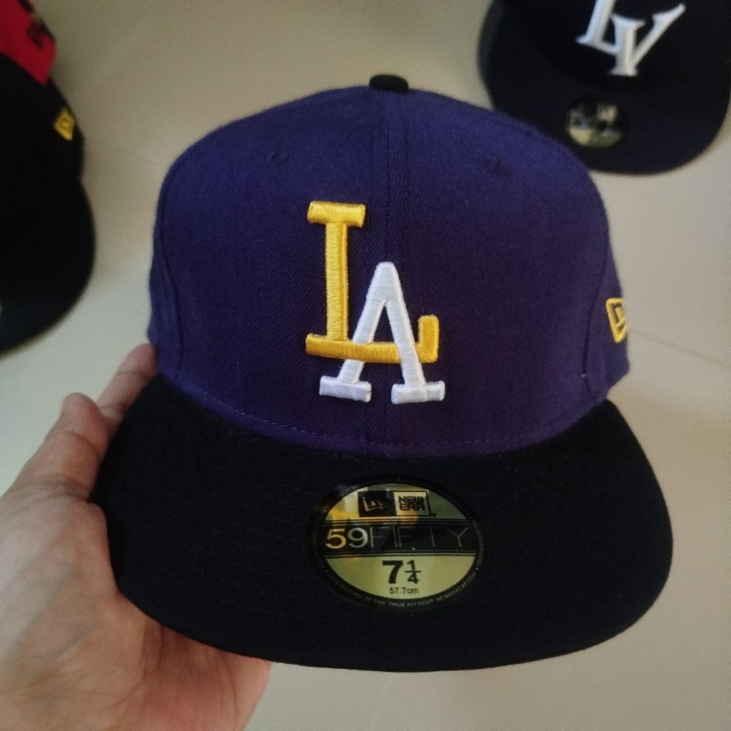 Newera Fit Hat LA Dodgers Mlb 7 1/4 สไตล์ La Lakers colorway