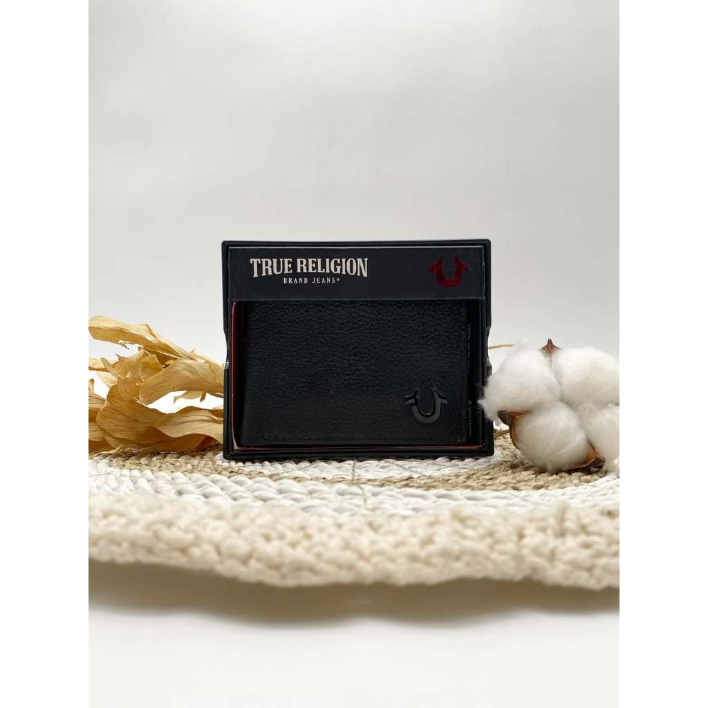 กระเป๋าสตางค์ผู้ชาย - True Religion Bifold Wallet Menayangs Black