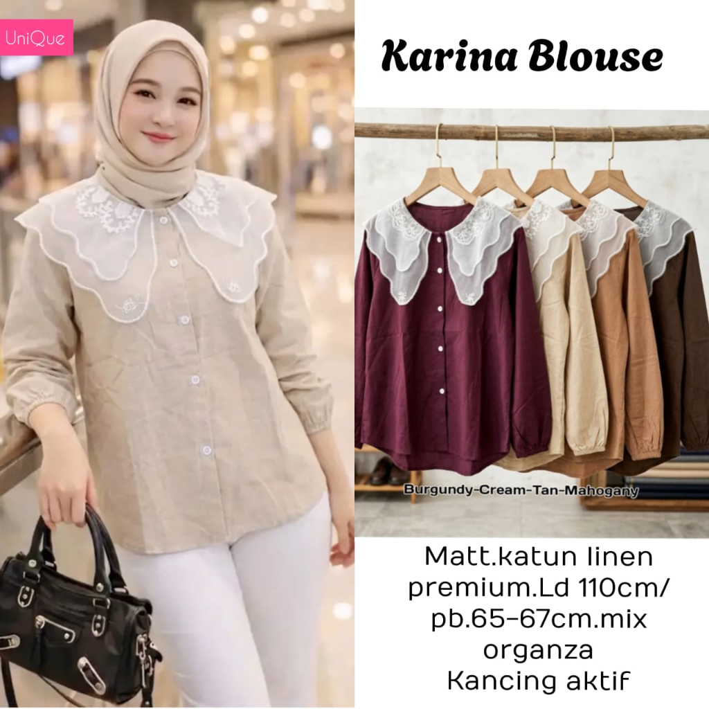 HQ KARINA BLOUSE เสื้อผ้าผู้หญิงจาก UNIQUe FASHION STORE