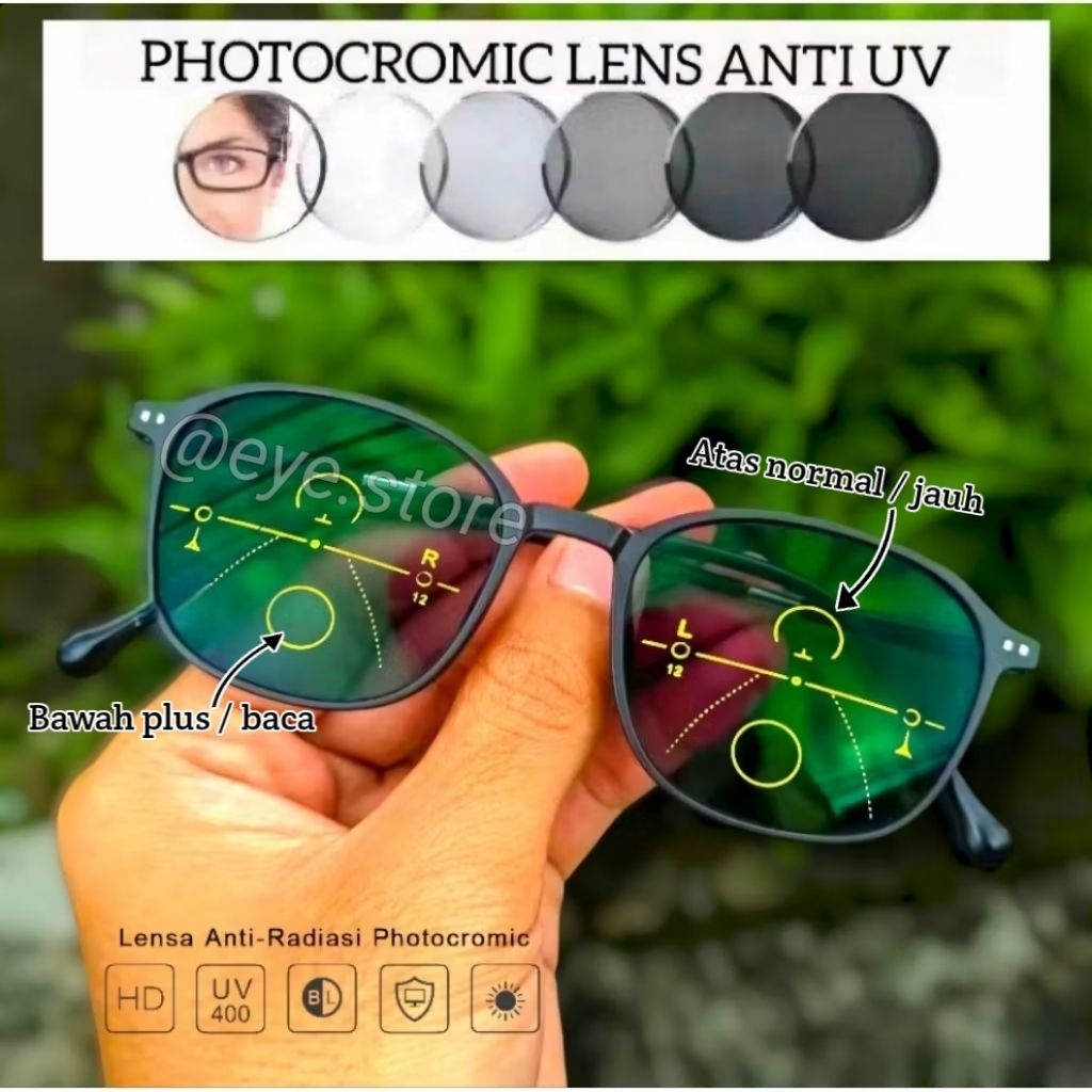 PLUS PROGRESSIVE FREAM 2127 FLEXIBLE ELASTIC PROGRESSIVE LENS BLLUROMICK PHOTOCROMIC BLLURAY FAR NEA