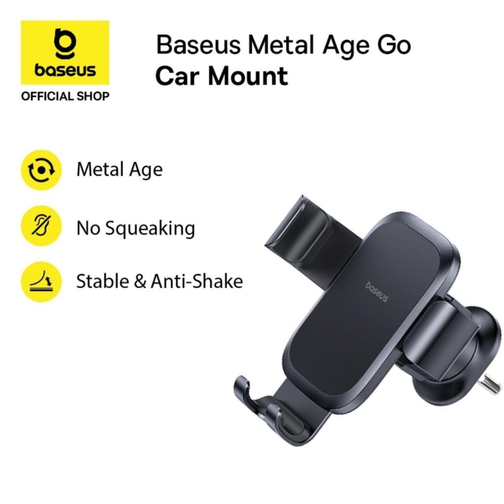 Baseus Metal Age Go Gravity Car Mount Air Outlet Version Cosmic Black Car Mount สําหรับโทรศัพท์